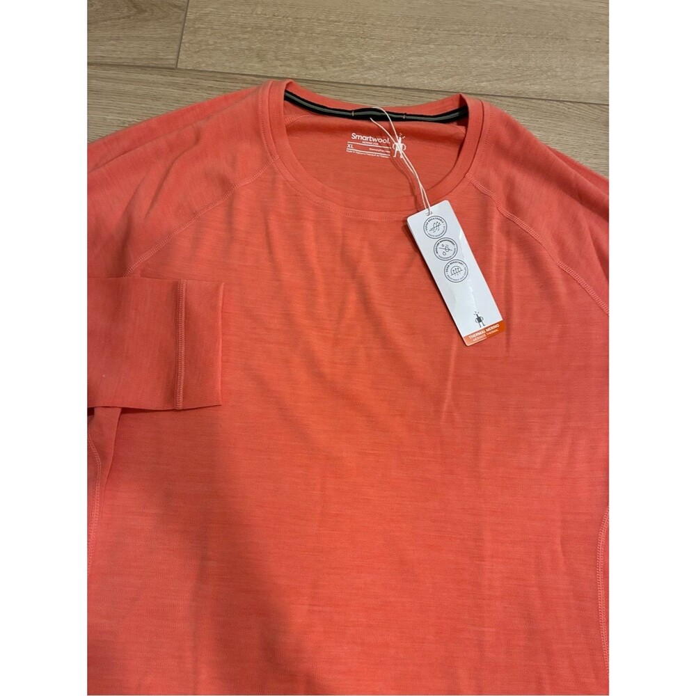 NWT Smartwool Women’s Classic Thermal Baselayer Crewneck Sunset Coral Size XL